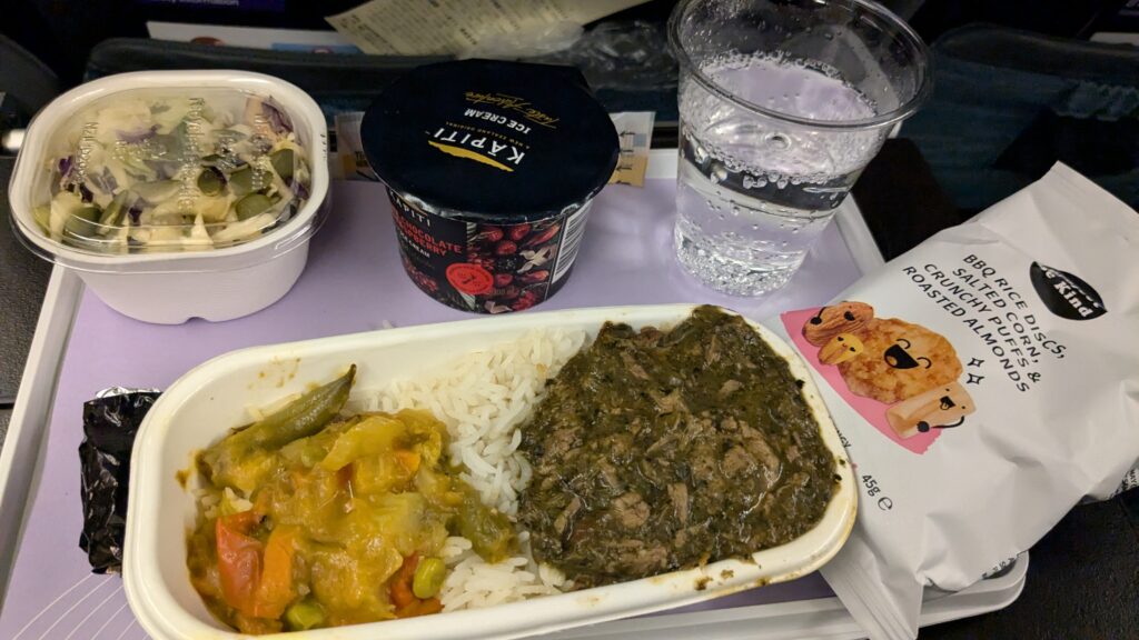 AKL発ニュージーランド航空機内食1